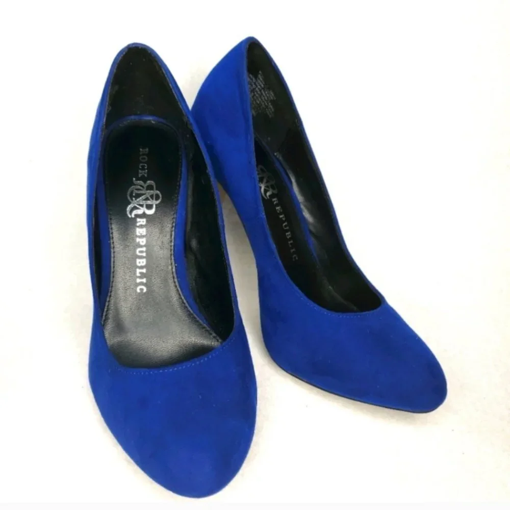 Rock and Republic Royal Blue Size 10 M Royal Blue called Gwen Blue. EUC These ar - Picture 2 of 7